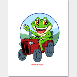 Tractor Critters Frog Posters and Art